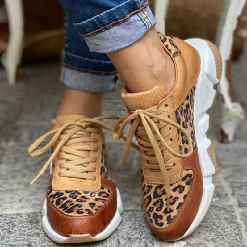Crissa Comfortable Leopard Sneakers