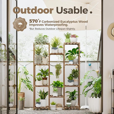 Multi-Tier Wooden Plant Stand