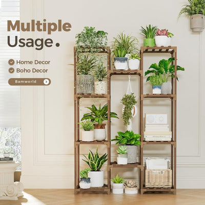 Multi-Tier Wooden Plant Stand